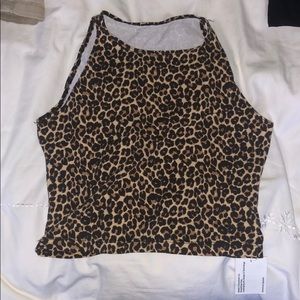 American Apparel | cropped cheetah tank